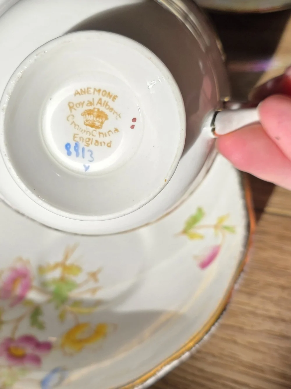 Royal Albert Anenome Teacup and Saucer Set